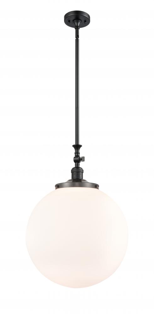 Beacon - 1 Light - 16 inch - Matte Black - Stem Hung - Mini Pendant