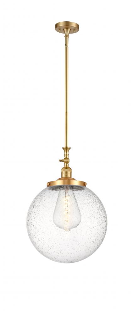 Beacon - 1 Light - 12 inch - Satin Gold - Stem Hung - Mini Pendant