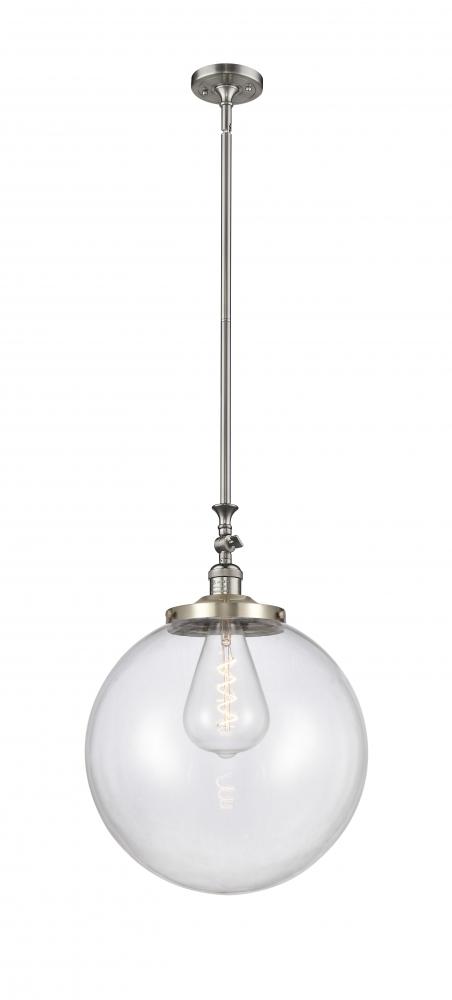 Beacon - 1 Light - 12 inch - Brushed Satin Nickel - Stem Hung - Mini Pendant