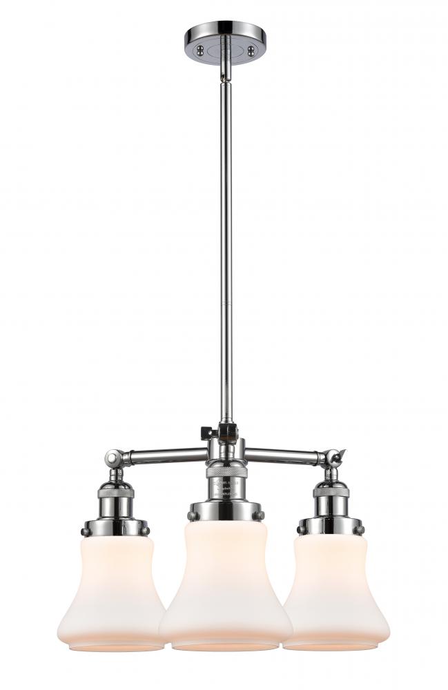 Bellmont - 3 Light - 18 inch - Polished Chrome - Stem Hung - Chandelier