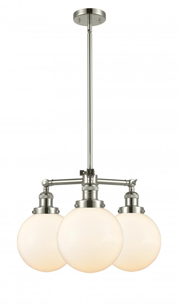 Beacon - 3 Light - 22 inch - Polished Nickel - Stem Hung - Chandelier