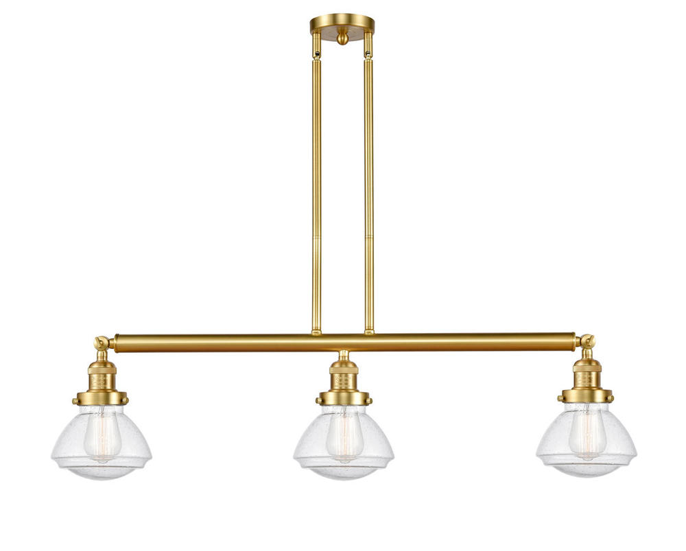 Olean - 3 Light - 39 inch - Satin Gold - Stem Hung - Island Light