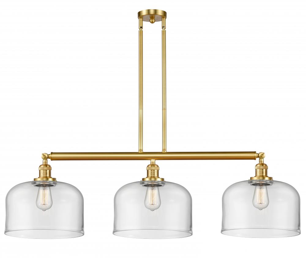 Bell - 3 Light - 42 inch - Satin Gold - Stem Hung - Island Light