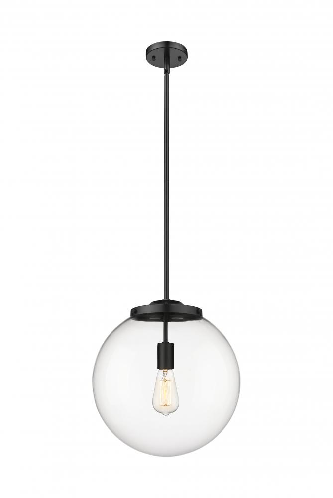 Beacon - 1 Light - 16 inch - Matte Black - Stem Hung - Pendant