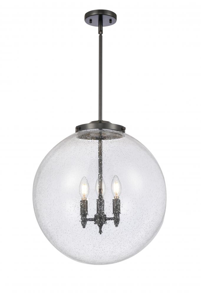 Beacon - 3 Light - 18 inch - Matte Black - Cord hung - Pendant