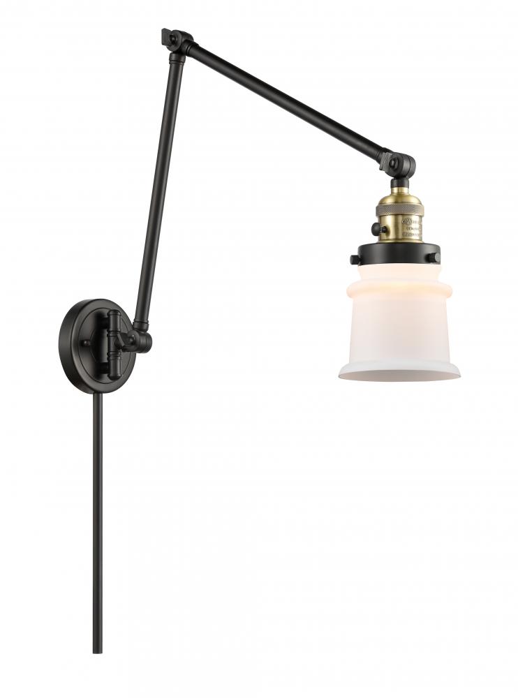 Canton - 1 Light - 8 inch - Black Antique Brass - Swing Arm