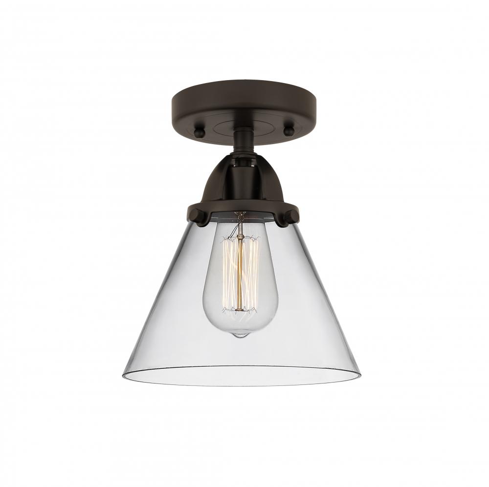 Cone - 1 Light - 8 inch - Oil Rubbed Bronze - Semi-Flush Mount