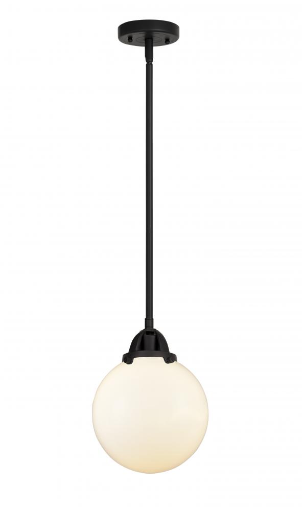 Beacon - 1 Light - 8 inch - Matte Black - Cord hung - Mini Pendant