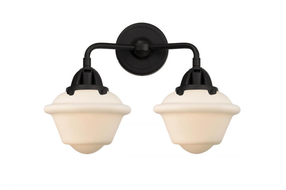 Oxford - 2 Light - 16 inch - Matte Black - Bath Vanity Light