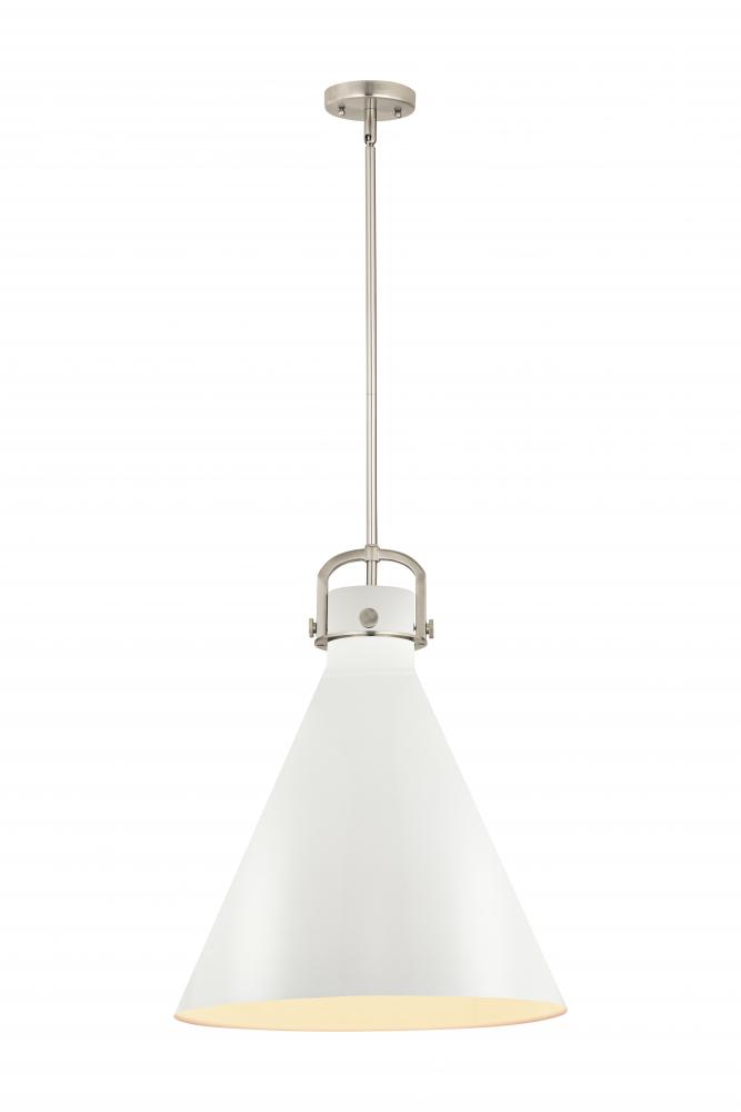 Newton Cone - 1 Light - 18 inch - Satin Nickel - Pendant