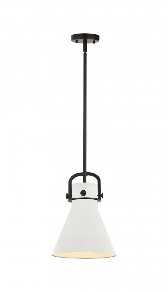 Newton Cone - 1 Light - 10 inch - Matte Black - Mini Pendant