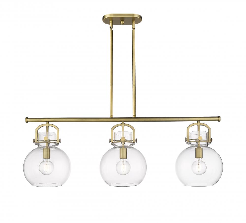 Newton Sphere - 3 Light - 42 inch - Brushed Brass - Island Light