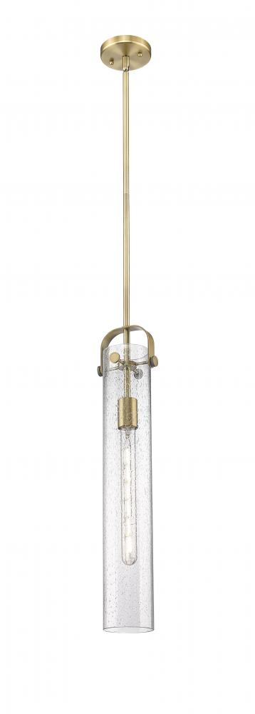 Pilaster - 1 Light - 4 inch Glass - Brushed Brass - Pendant