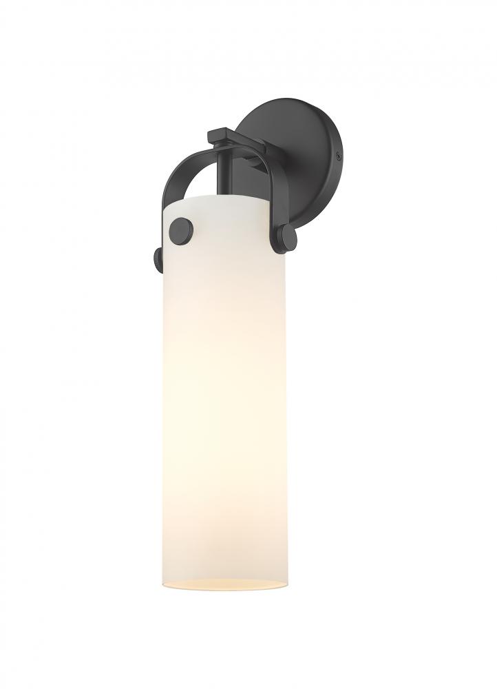 Pilaster - 1 Light - 4 inch Glass - Matte Black - Sconce