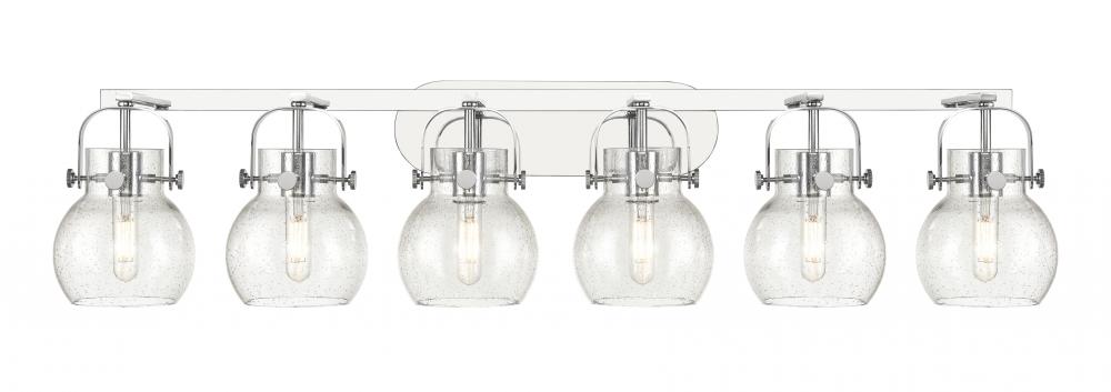 Pilaster II Sphere - 6 Light - 46 inch - Polished Chrome - Bath Vanity Light