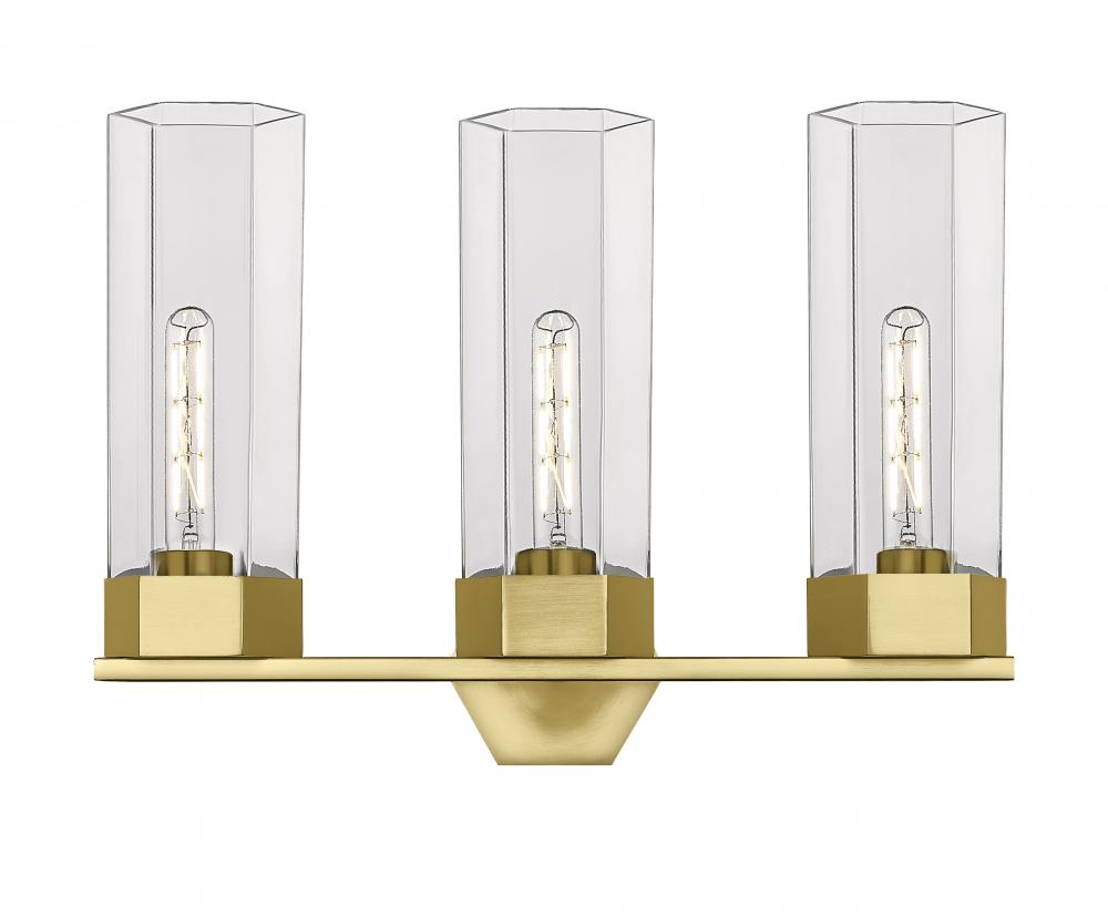 Claverack - 3 Light - 22 inch - Brushed Brass - Bath Vanity Light