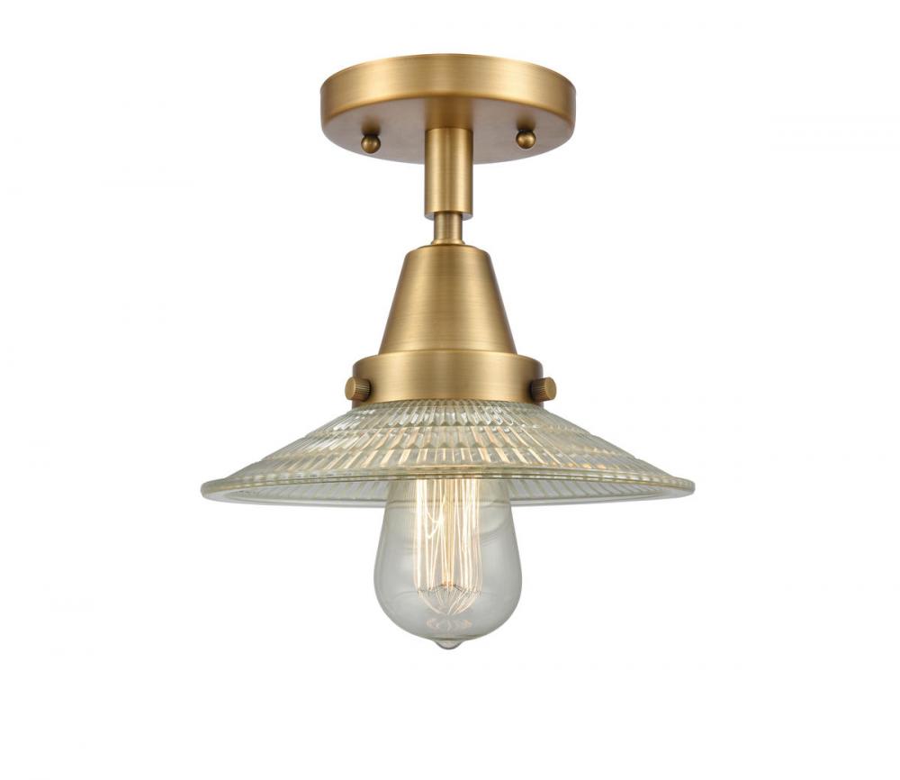 Halophane - 1 Light - 9 inch - Brushed Brass - Flush Mount