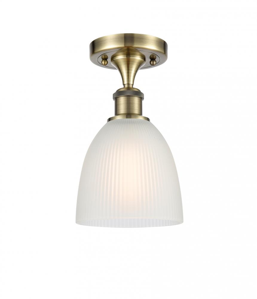 Castile - 1 Light - 6 inch - Antique Brass - Semi-Flush Mount