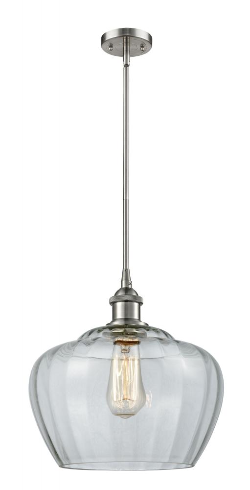 Fenton - 1 Light - 11 inch - Brushed Satin Nickel - Mini Pendant