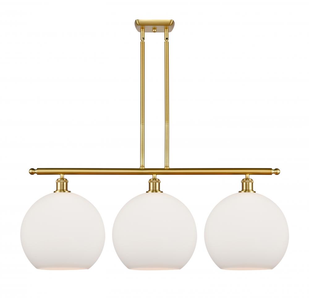 Athens - 3 Light - 38 inch - Satin Gold - Stem Hung - Island Light