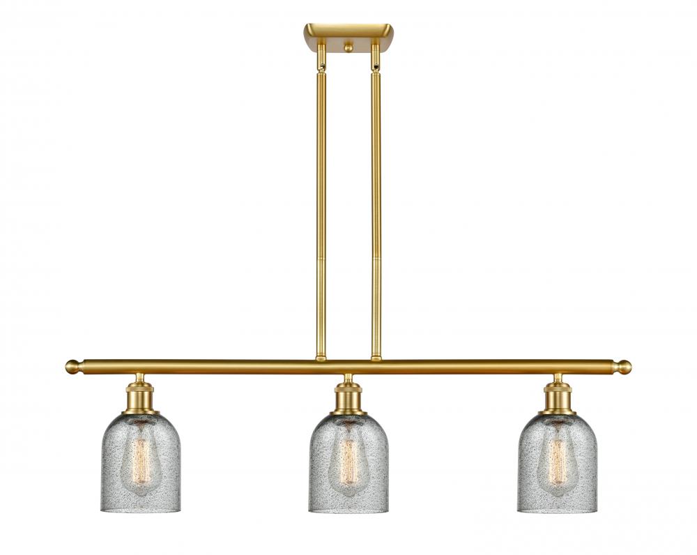 Caledonia - 3 Light - 36 inch - Satin Gold - Cord hung - Island Light