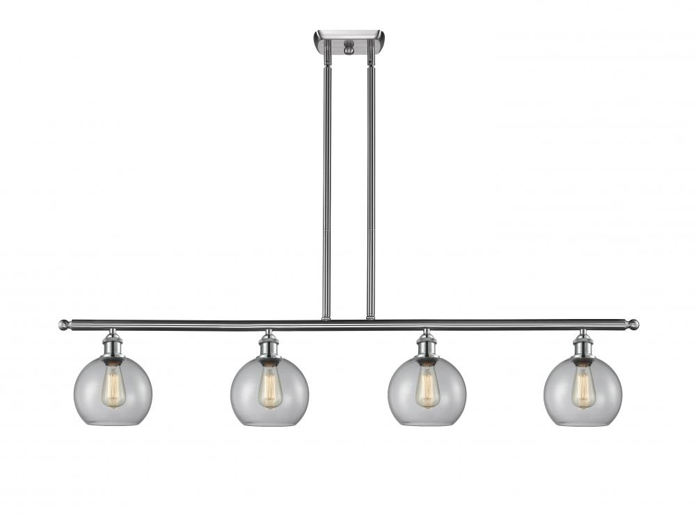 Athens - 4 Light - 48 inch - Brushed Satin Nickel - Stem Hung - Island Light