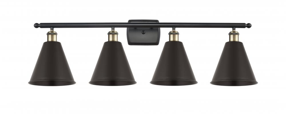 Berkshire - 4 Light - 38 inch - Black Antique Brass - Bath Vanity Light