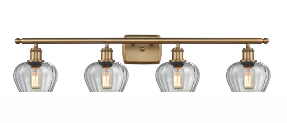 Fenton - 4 Light - 37 inch - Brushed Brass - Bath Vanity Light