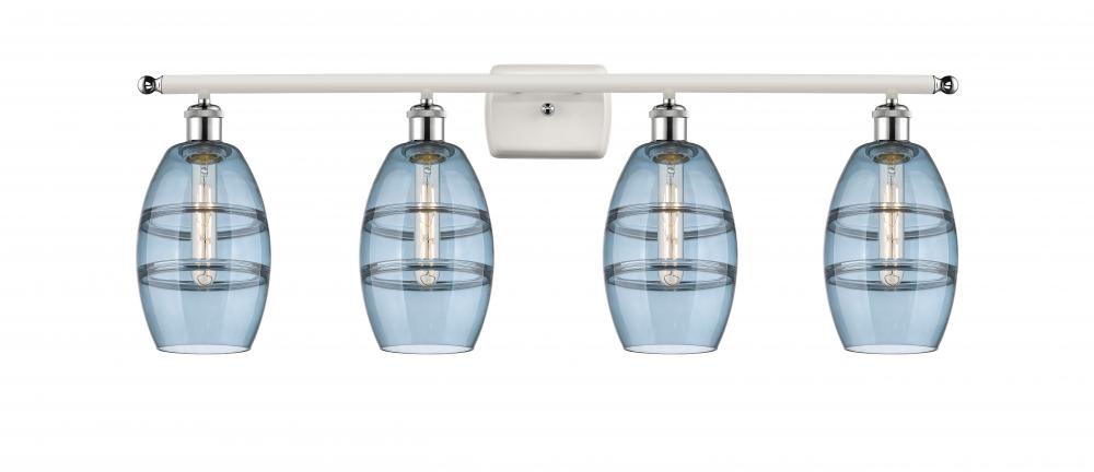 Vaz - 4 Light - 36 inch - White Polished Chrome - Bath Vanity Light