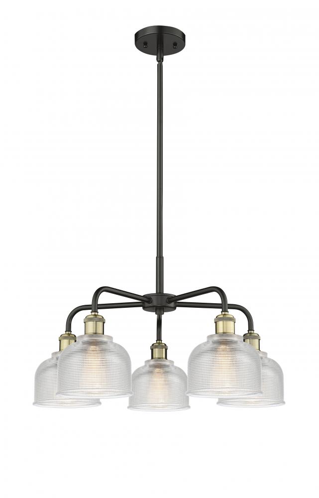 Dayton - 5 Light - 24 inch - Black Antique Brass - Chandelier