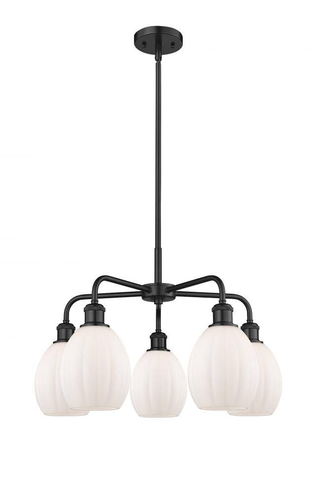 Eaton - 5 Light - 24 inch - Matte Black - Chandelier