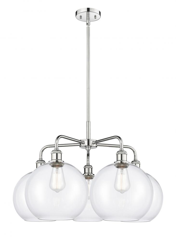 Athens - 5 Light - 28 inch - Polished Chrome - Chandelier