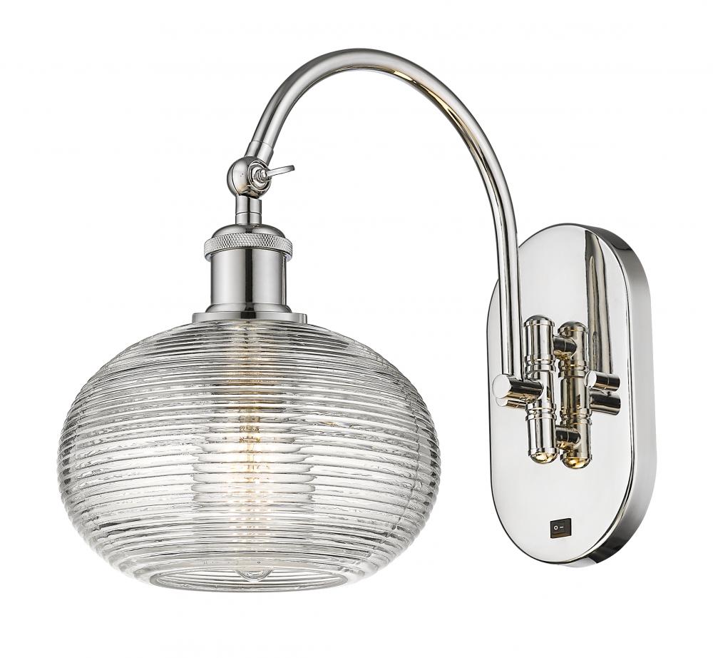 Ithaca - 1 Light - 8 inch - Polished Nickel - Sconce