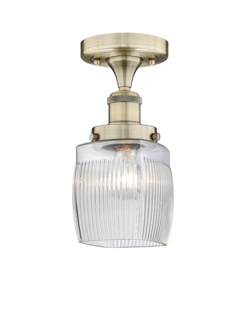 Colton - 1 Light - 6 inch - Antique Brass - Semi-Flush Mount