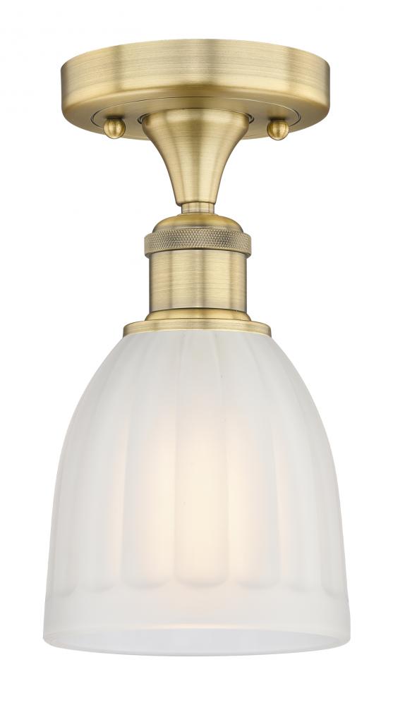 Brookfield - 1 Light - 6 inch - Brushed Brass - Semi-Flush Mount