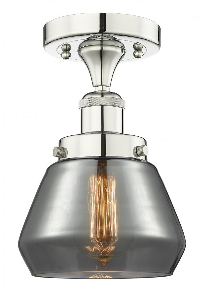 Fulton - 1 Light - 7 inch - Polished Nickel - Semi-Flush Mount