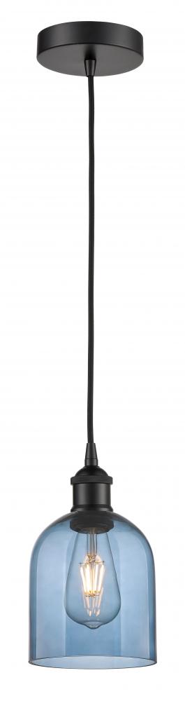 Bella - 1 Light - 6 inch - Matte Black - Cord hung - Mini Pendant