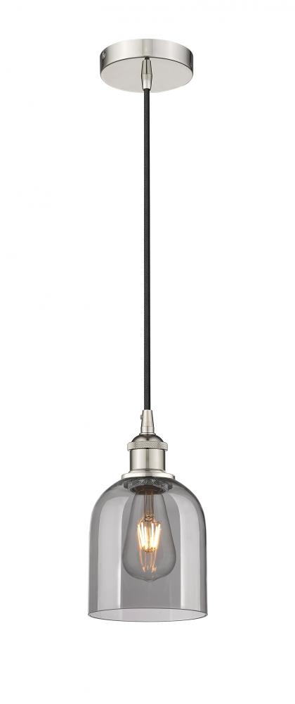 Bella - 1 Light - 6 inch - Polished Nickel - Cord hung - Mini Pendant