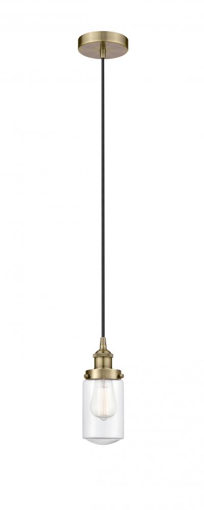 Dover - 1 Light - 5 inch - Antique Brass - Cord hung - Mini Pendant