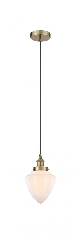 Bullet - 1 Light - 7 inch - Antique Brass - Mini Pendant