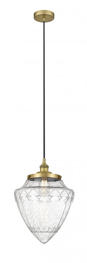 Bullet - 1 Light - 12 inch - Brushed Brass - Mini Pendant