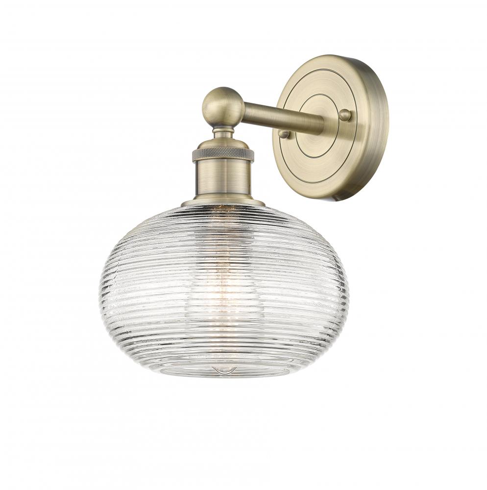 Ithaca - 1 Light - 8 inch - Antique Brass - Sconce