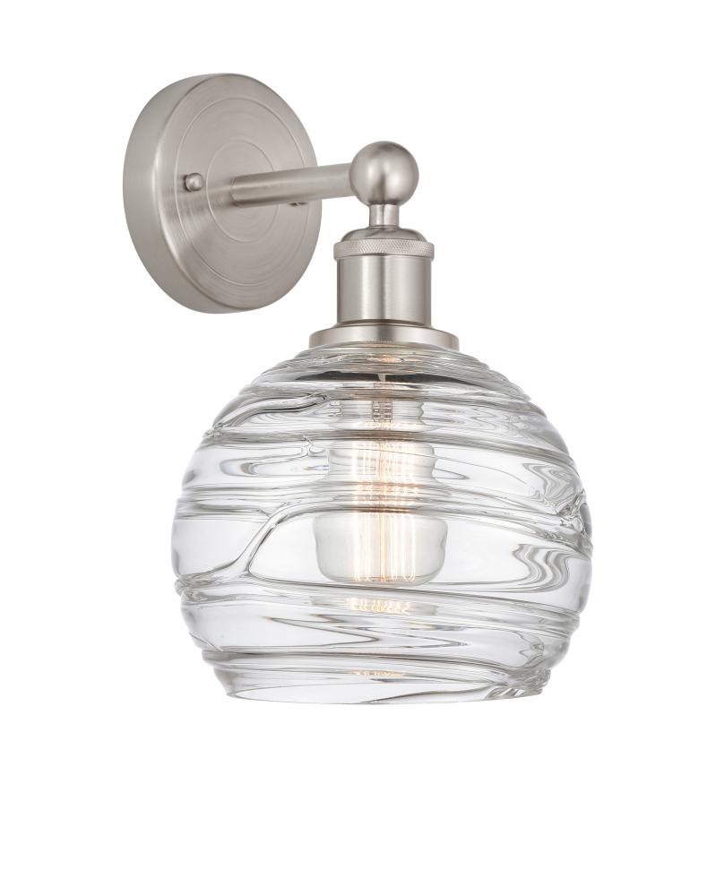 Athens Deco Swirl - 1 Light - 8 inch - Satin Nickel - Sconce