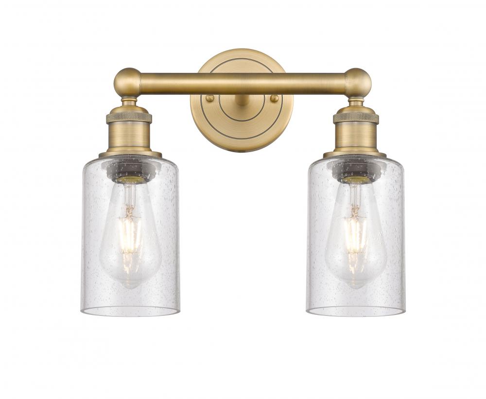 Clymer - 2 Light - 13 inch - Brushed Brass - Bath Vanity Light