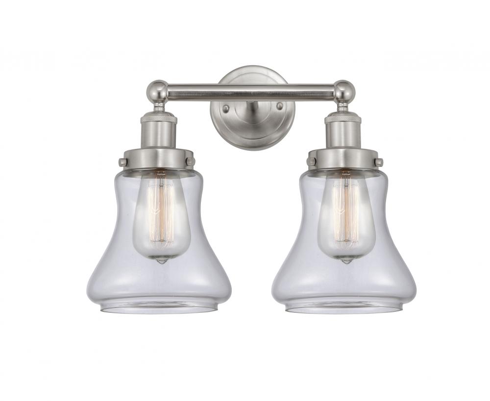 Bellmont - 2 Light - 15 inch - Brushed Satin Nickel - Bath Vanity Light