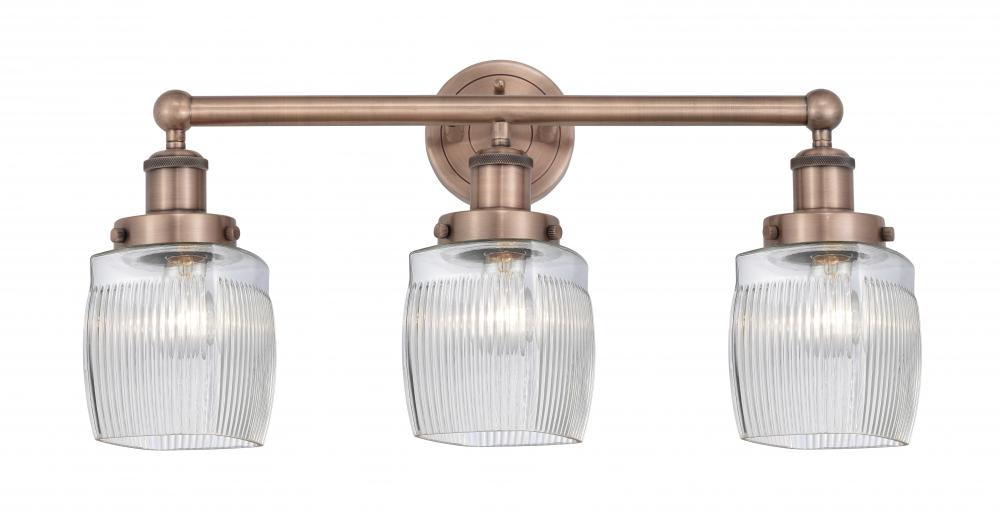 Colton - 3 Light - 24 inch - Antique Copper - Bath Vanity Light