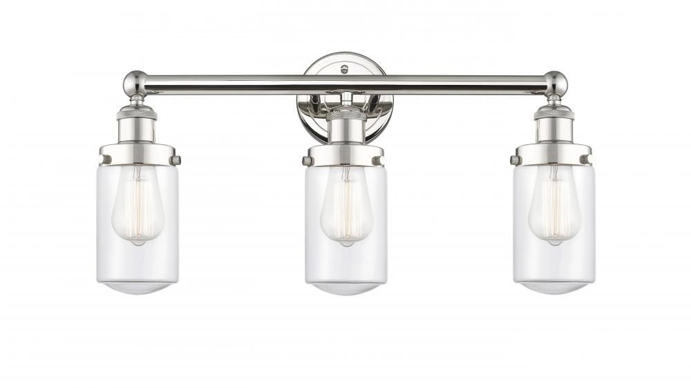 Dover - 3 Light - 23 inch - Polished Nickel - Bath Vanity Light