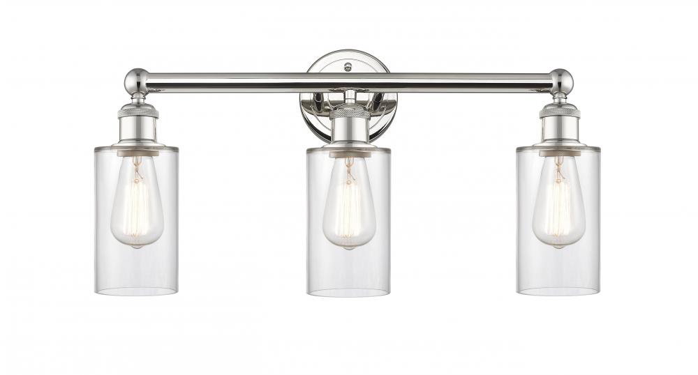 Clymer - 3 Light - 22 inch - Polished Nickel - Bath Vanity Light