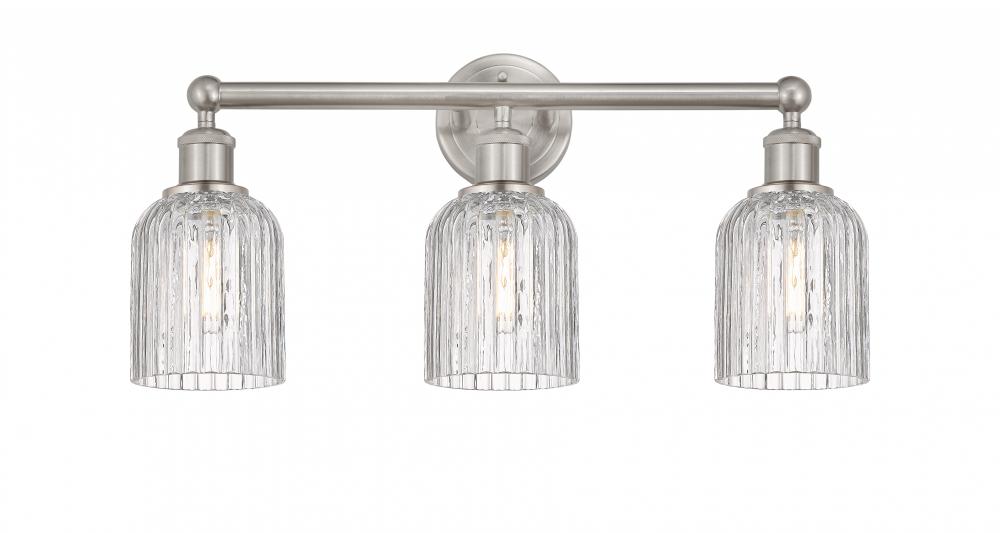 Bridal Veil - 3 Light - 23 inch - Brushed Satin Nickel - Bath Vanity Light