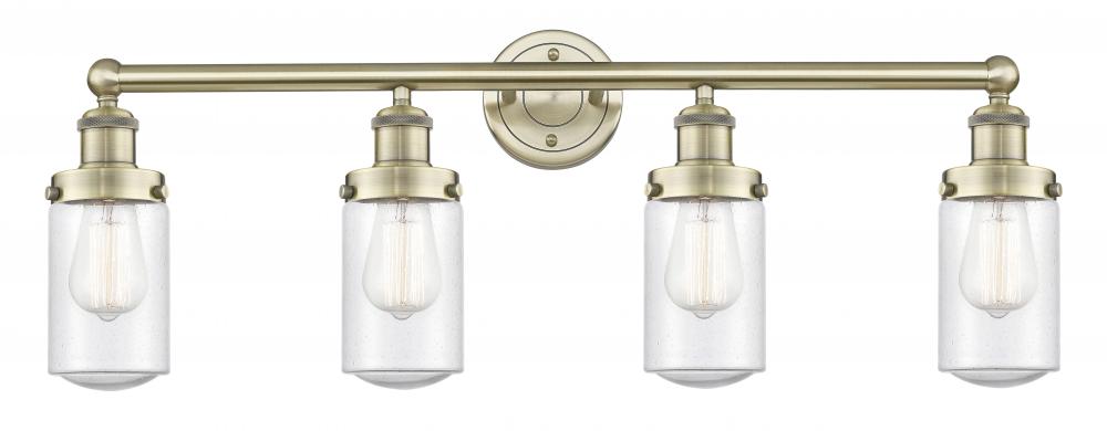 Dover - 4 Light - 32 inch - Antique Brass - Bath Vanity Light